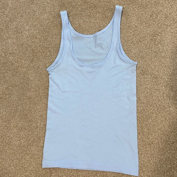 Lululemon tank, casual. High neck. Light blue. Never worn! - Picture 3 of 4